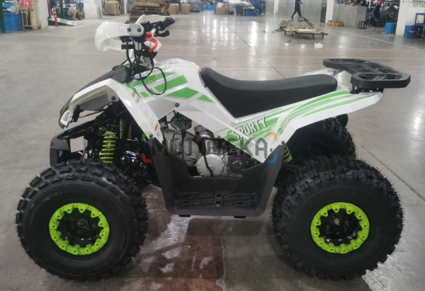 Квадроцикл детский Мотомир ATV Sporty белый/зелёный (машинокомплект) | Мототека Квадроцикл детский Мотомир ATV Sporty белый/зелёный (машинокомплект) | Мототека